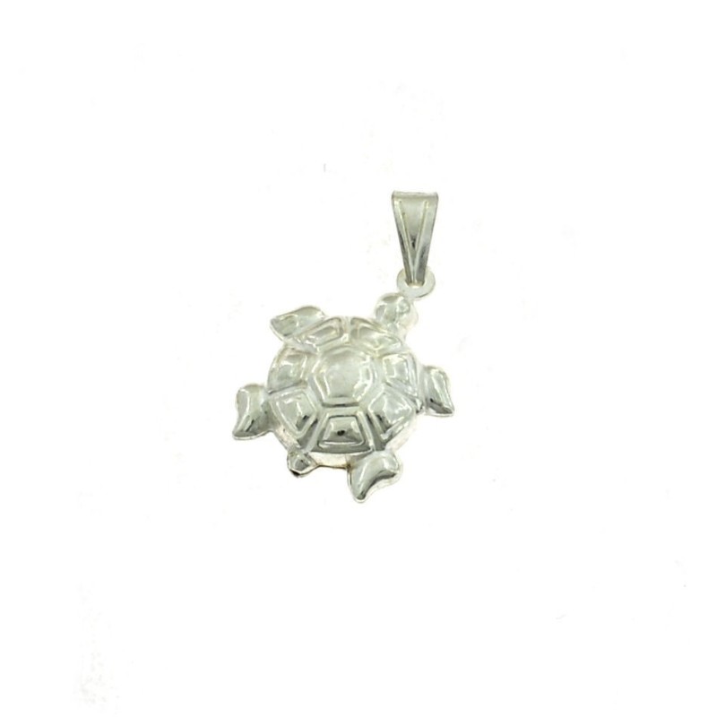 Turtle pendant in 925 white silver