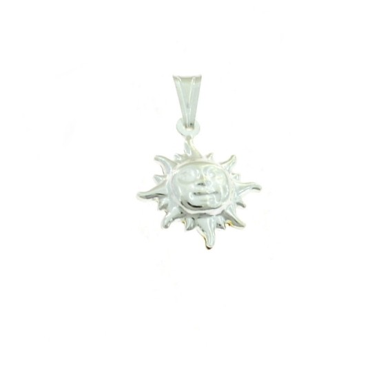 Sun pendant in white 925 silver