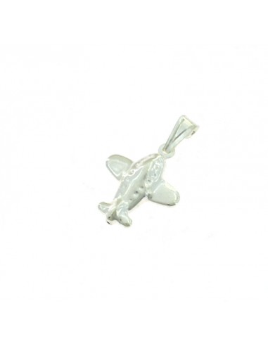 Plane pendant in 925 white silver