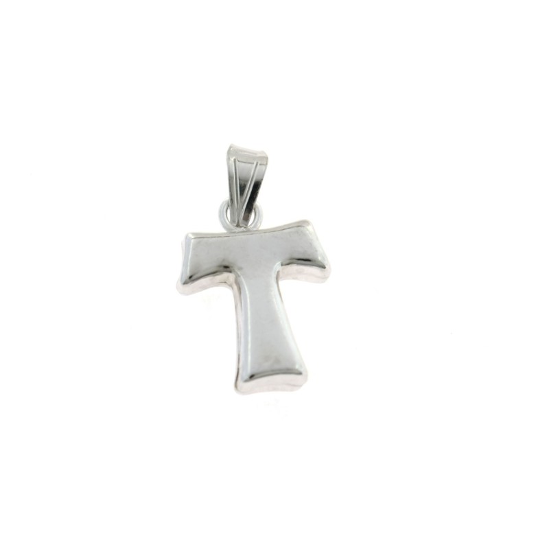 Tao cross pendant paired 14x15 mm. in 925 silver