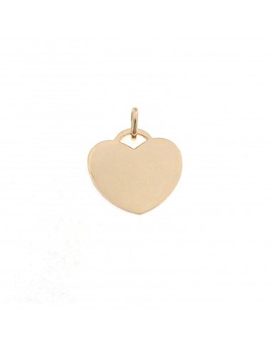 Plate heart pendant 22 mm. rose gold plated in 925 silver