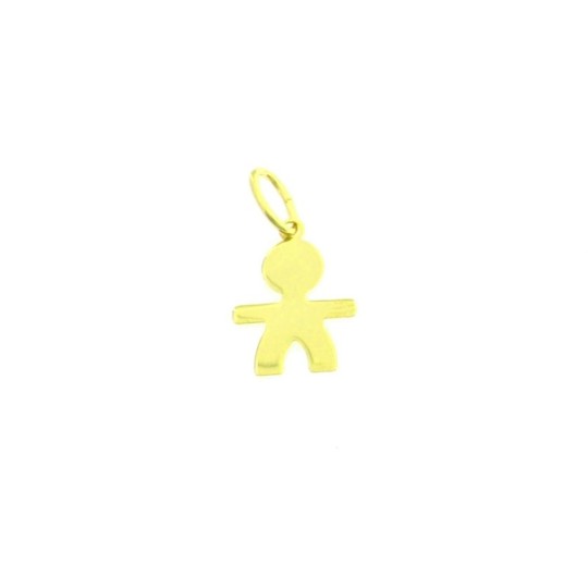 Child pendant 13x17 mm. yellow gold plated in 925 silver