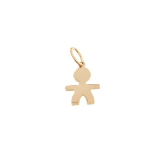 Child pendant 13x17 mm. rose gold plated in 925 silver