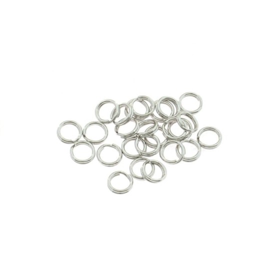 Brisèe from ø 6 mm. 16pcs white gold plated 925 silver