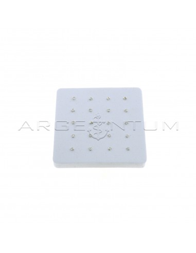 Orecchini naso punto luce bianco da 1,5 mm in argento 925 (20 pz)