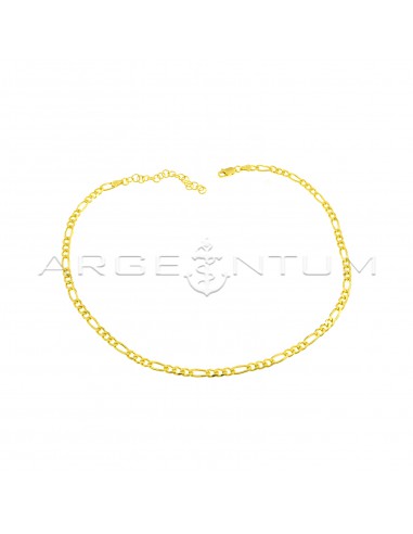 Yellow gold plated chain link 3 1 in 925 silver