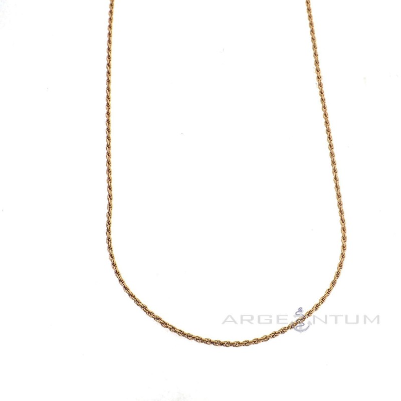 1.5 mm rope link chain. rose gold plated 925 silver (70 cm)