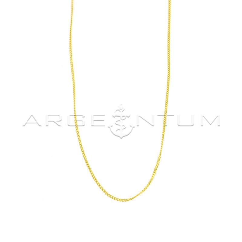 Yellow gold plated curb chain in 925 silver (50 cm)