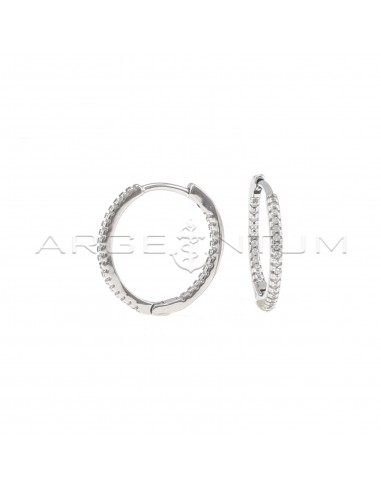 Hoop earrings ø 24 mm with white...