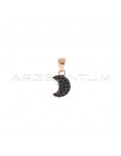 Moon pendant with black...