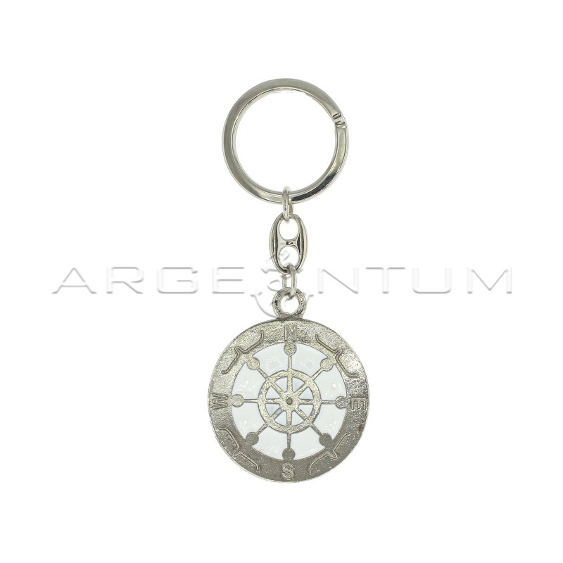 Metal keychain with brisè, marine...