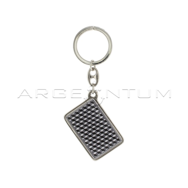 Metal keychain with brisè, marine...