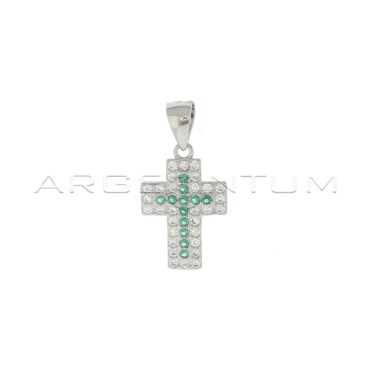 White zircon cross pendant...