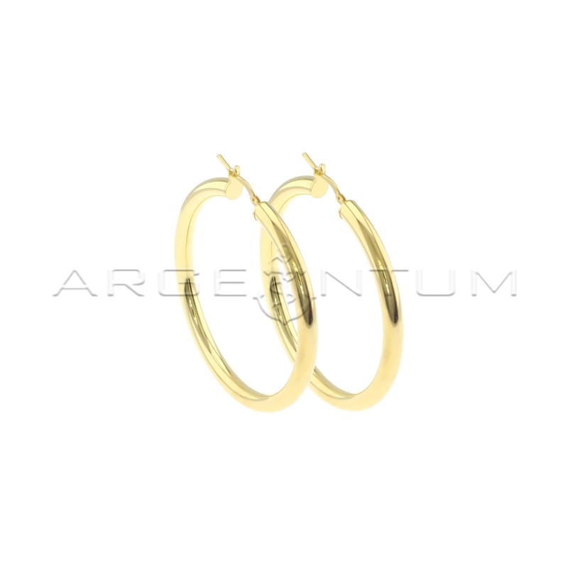 Rounded barrel hoop earrings ø 45 mm...