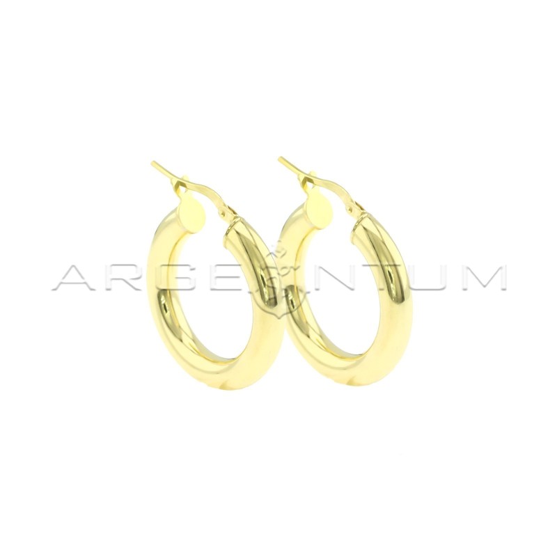 Tubular barrel hoop earrings ø 23 mm...