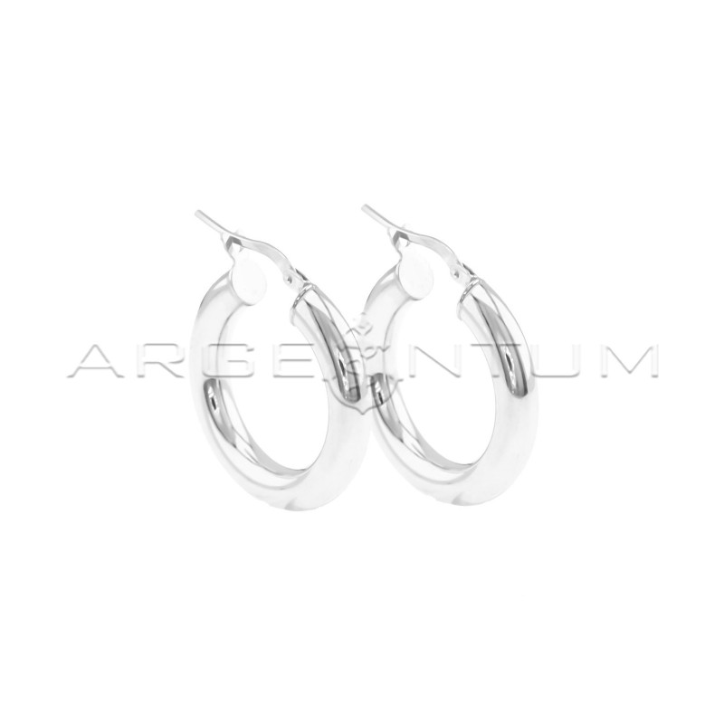 Tubular barrel hoop earrings ø 23 mm...