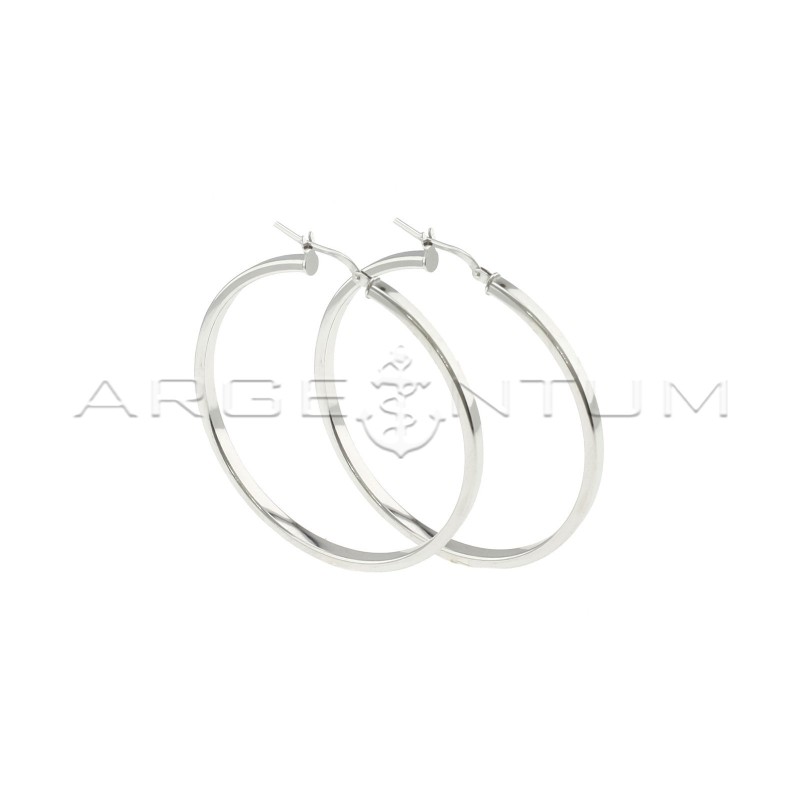 Rectangular barrel earrings ø 45 mm...