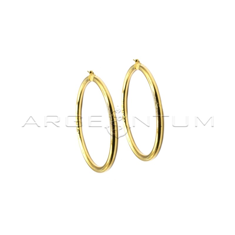 Hoop earrings ø 60 mm with tubular...