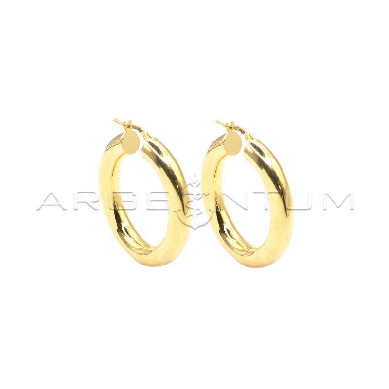 Hoop earrings ø 35 mm with tubular...