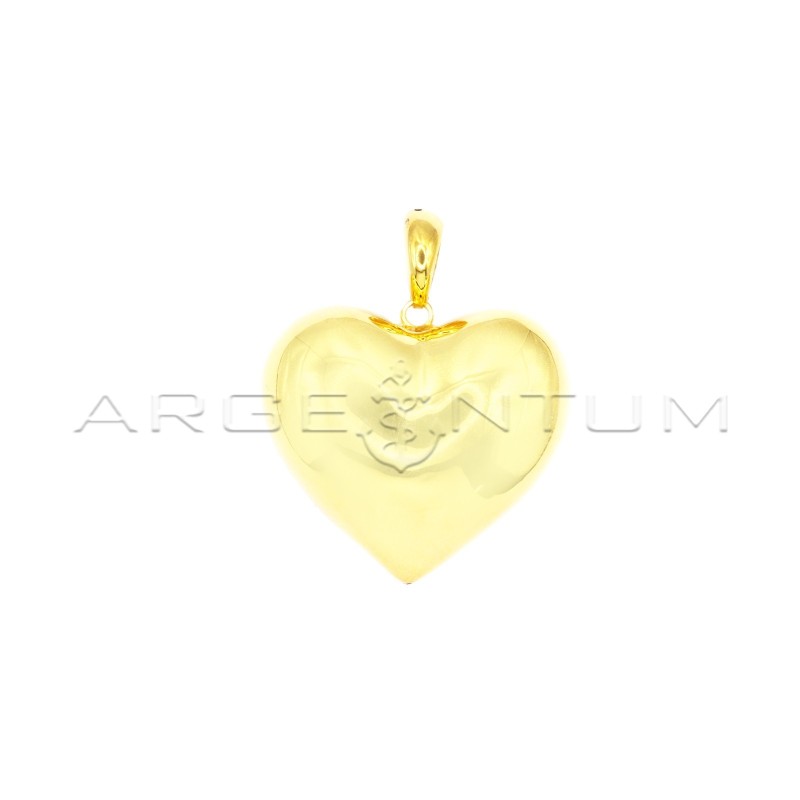 Convex heart pendant mm 45 with oval...