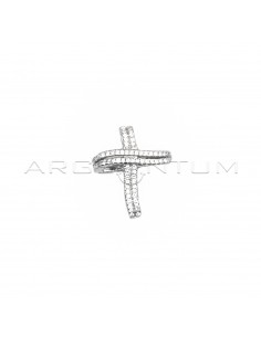 Stylized white zircon cross...