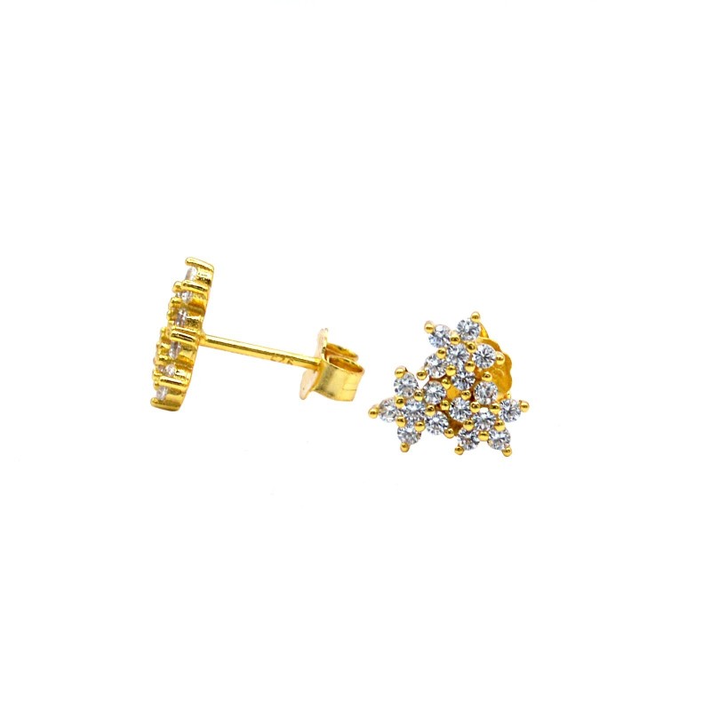 Yellow gold plated white zircon 3...