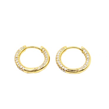 Hoop earrings with zircon...