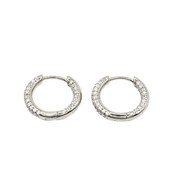 Hoop earrings with white...