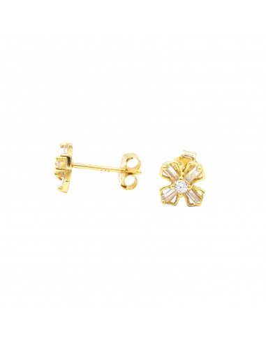 Four-leaf clover lobe earrings with...