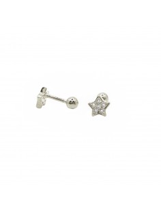 Star piercing earrings with...