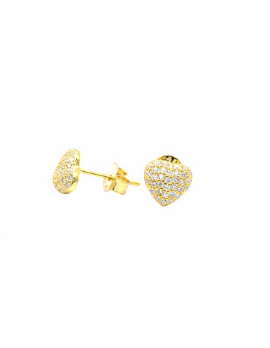 Yellow gold plated white zircon pavé...