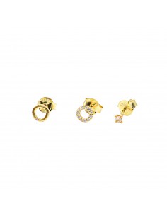 Tris set lobe earrings, 2...