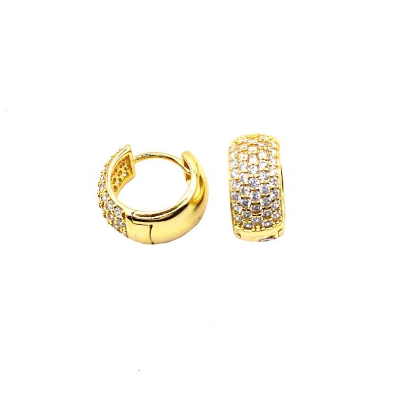 Yellow gold plated 925 silver rounded...