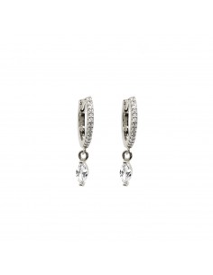 Hoop earrings with white...