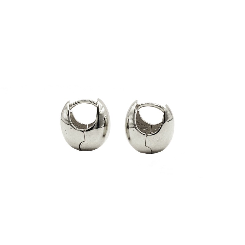 White gold plated oval hoop earrings...