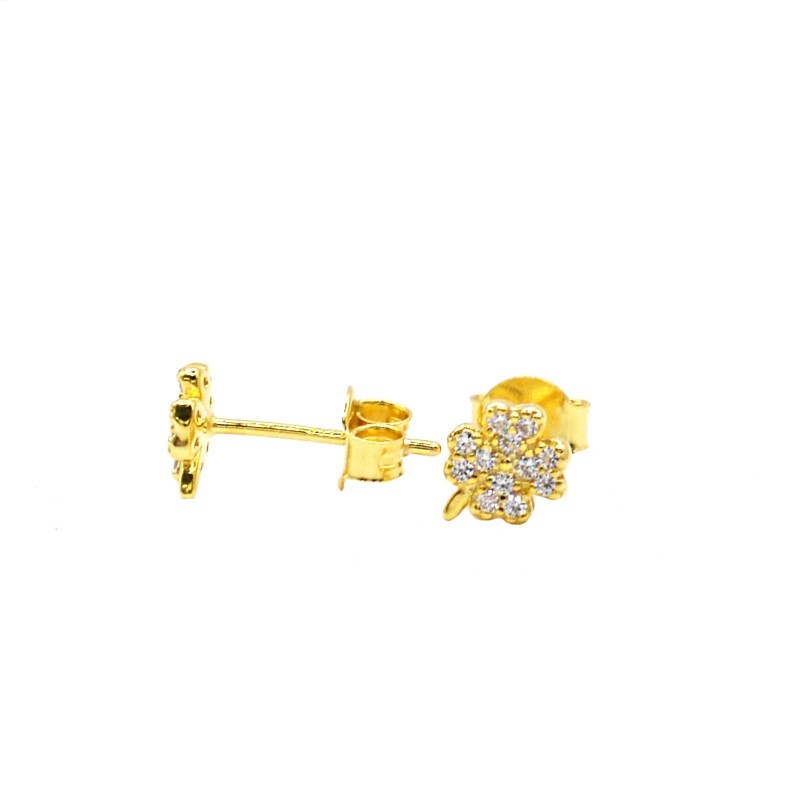 Yellow gold plated white zircon...