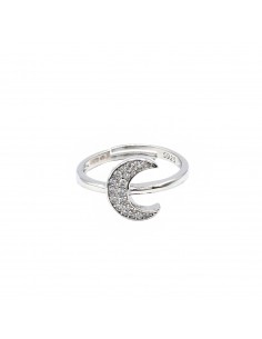 Adjustable ring with white...