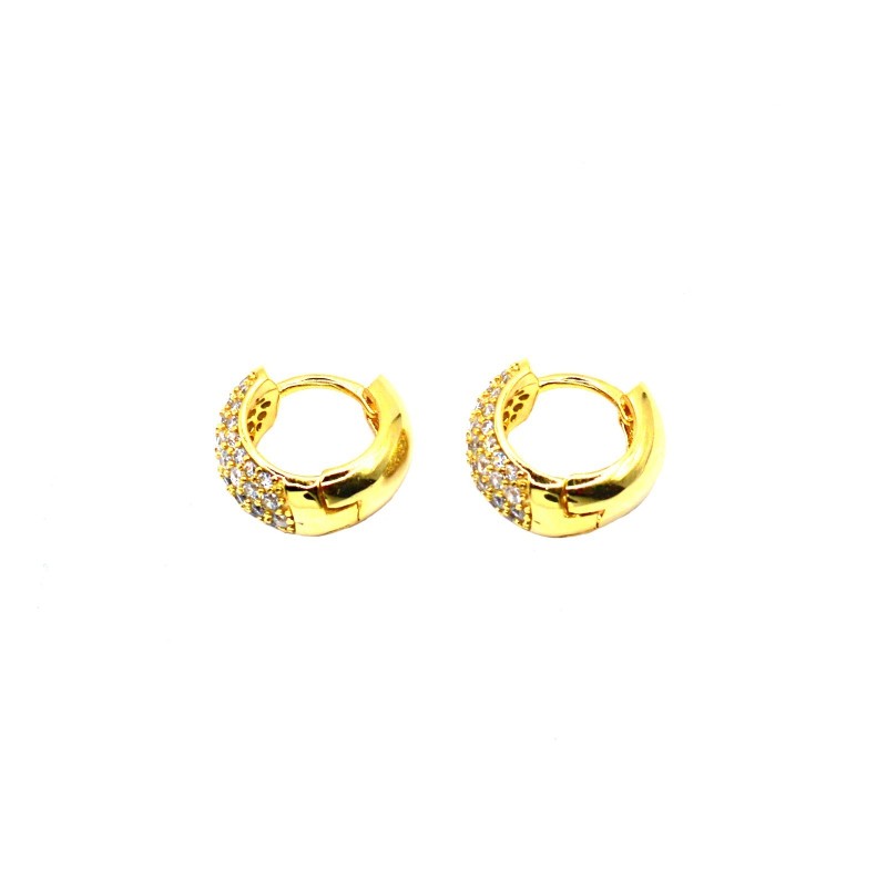 Yellow gold plated 925 silver rounded...