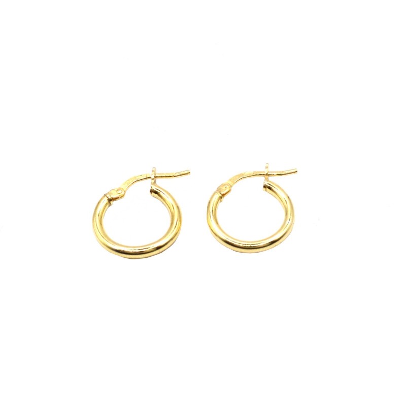 Yellow gold plated 925 silver tubular...