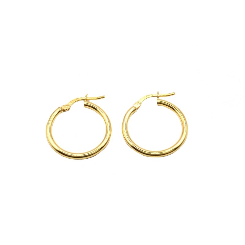 Yellow gold plated 925 silver tubular...