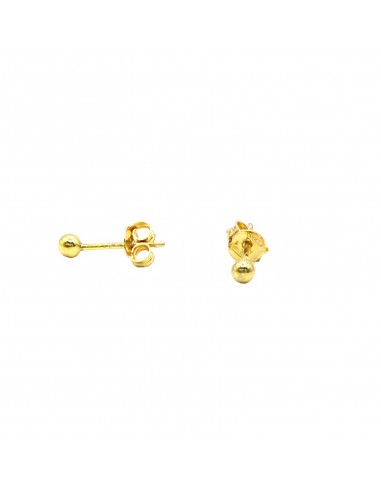 Shiny sphere earrings ø 4 mm yellow...