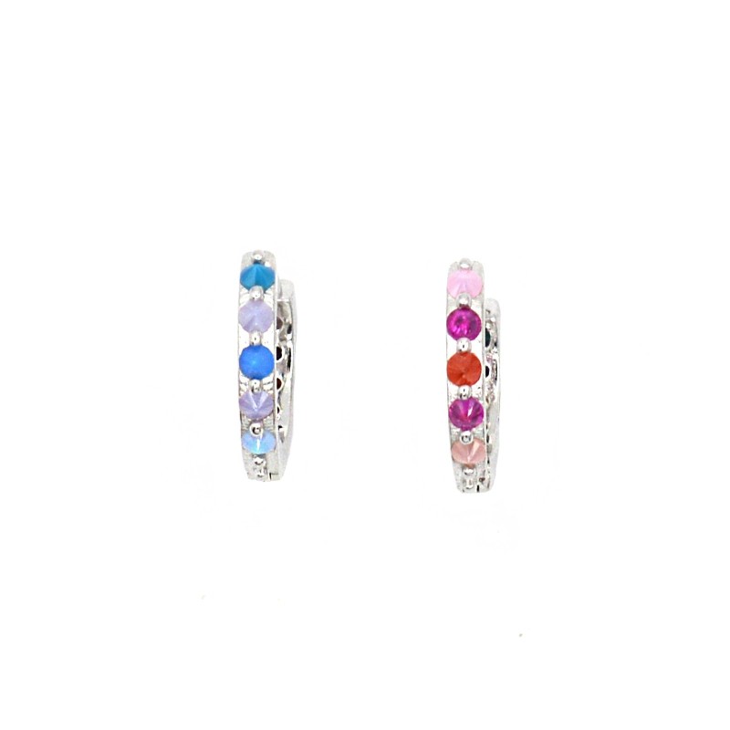 Hoop earrings with multicolor...