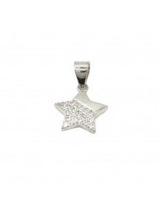 Star pendant, half white...