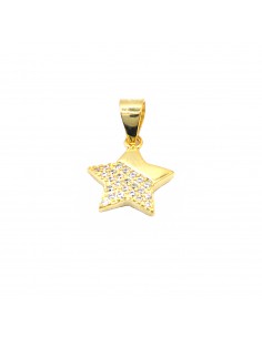 Star pendant, half white...