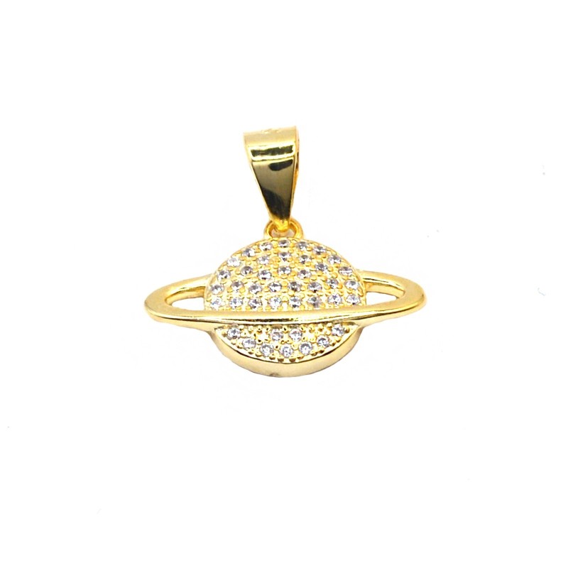 Yellow gold plated white zircon...