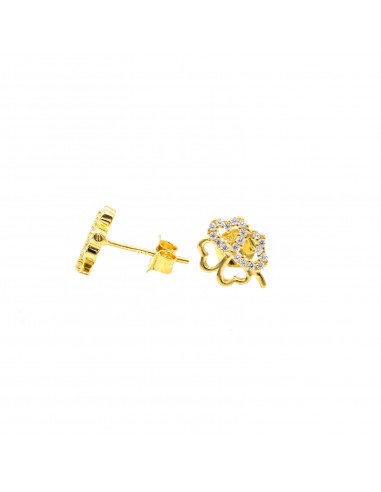 Yellow gold plated white semi zircon...