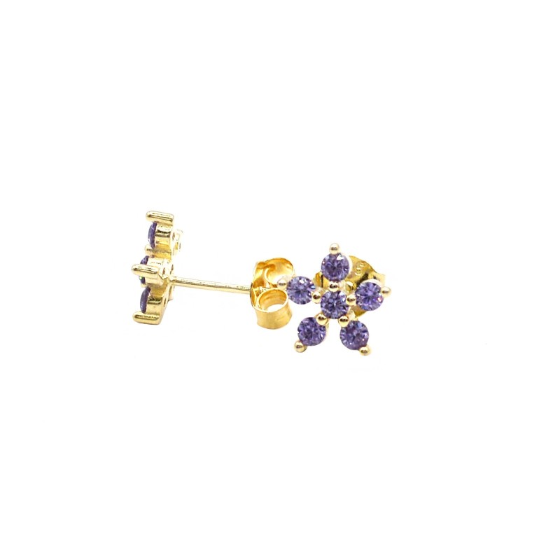 Yellow gold plated lilac zircon...