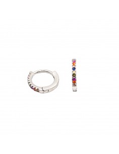 Multicolor zircon hoop...