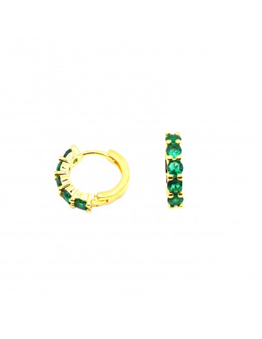 Green zircon hoop earrings with...