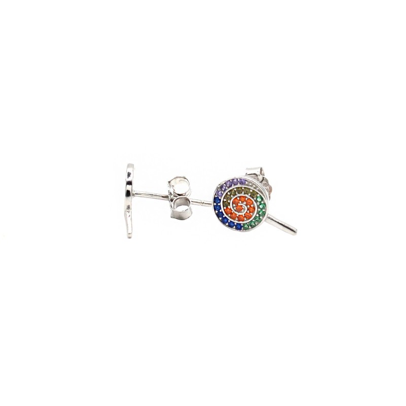 White gold plated multicolor lollipop...